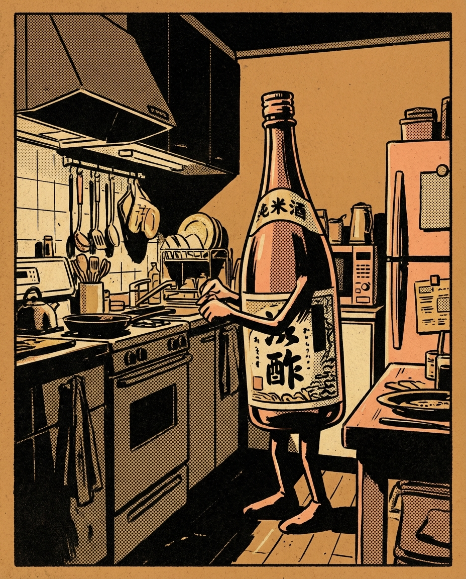 Saki's Shadow Kitchen: 70s Retro Comic Art Print