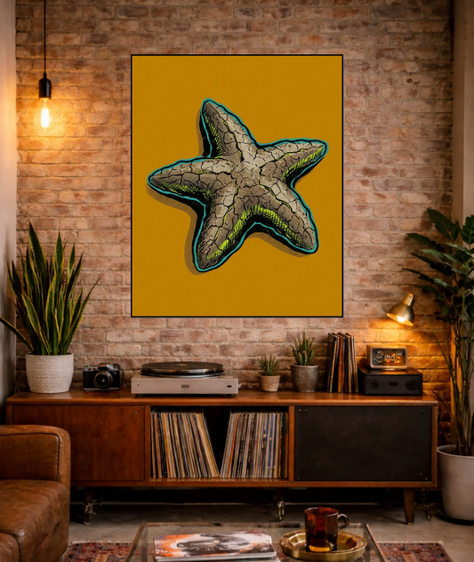 Cracked Cookie Starfish: Vintage Comix Art Print