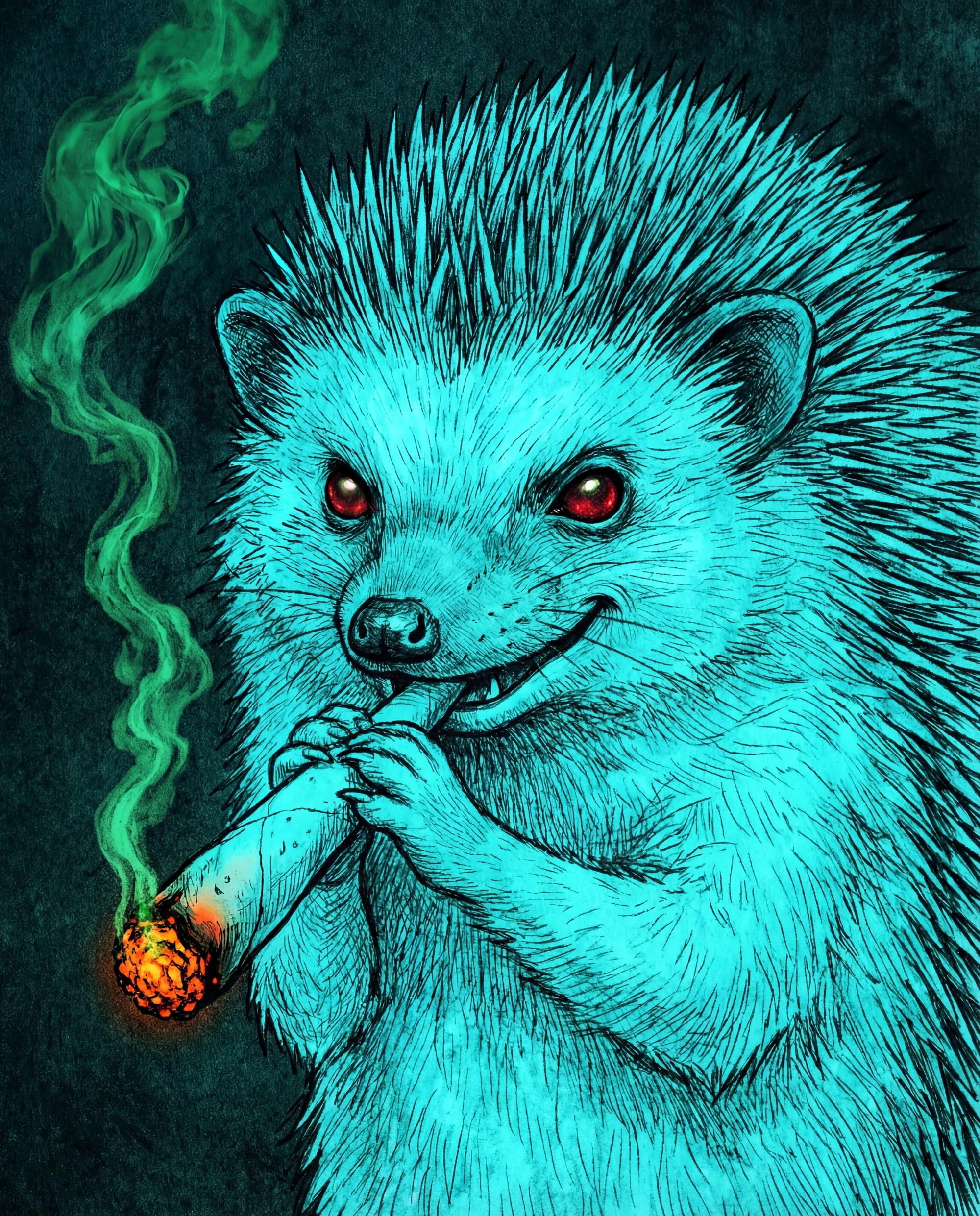 Cyan Hedgehog